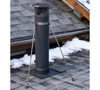 Kit de support de cheminée en acier inoxydable, support de tuyau de poêle d'extérieur pour stabilité au vent et à la neige, convient aux tubes de 7,6 à 27,9 cm
