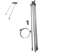 Kit de support de cheminée en acier massif, support de tuyau de toit résistant aux intempéries, montage latéral/supérieur avec vis