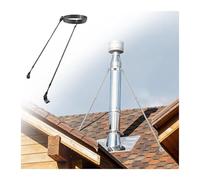 Kit de Support de cheminée réglable en Acier Inoxydable pour conduits de 3 à 10 Pouces, conçu pour être Robuste, Durable et sûr, avec Un diamètre de 4 15/16 Pouces (125 mm).