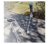 Kit De Support De Cheminée Robuste For Toit, Stabilisateur De Tuyau De Poêle En Acier Galvanisé Robuste For Ventilation De Poêle À Bois(5 1/2 inch(140mm) Dia)