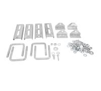 Kit de support de couchette supérieur pivotant galvanisé, coussinets de support rotatifs réglables et robustes pour traverse de remorque de bateau, boulons en U carrés de 3 pouces