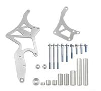 Kit de support de direction assistée pour moteur LS 4,8 L, 5,3 L, 6,0 L, 6,2 L, support de générateur serpentin, compatible avec les modèles, aluminium (argenté)