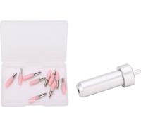 Kit de support de lame à pointe fine 10 pièces Lames de coupe à pointe fine 30 degrés en acier allié et boîtier en alliage d'aluminium pour Cricut JOY