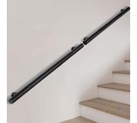 Kit de support de main courante en acier inoxydable 180 cm / 6 pi 300 cm / 10 pi, rampe d'escalier ronde, fixation murale, pour intérieur et extérieur(250cm)