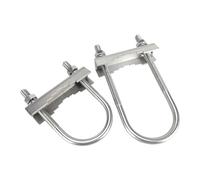 Kit de support de montage de mât à mât robuste avec boulons en U, pince de mât à double antenne, bloc de mâchoire en V, support en U réglable pour la Fixation de Tuyaux(66-M8x82x200mm-1DT)