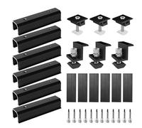 Kit de support de panneau solaire 12 cm, support solaire, toit en tuiles, kit de montage photovoltaïque, rail de montage en U noir de 12 cm, support de panneau solaire, toit plat pour toit plat