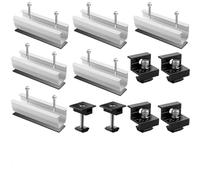 Kit de support de panneau solaire, rail de fixation PV, support de toit plat photovoltaïque pour modules de 30 à 35 mm d'épaisseur, support PV pour toit plat, tôle trapézoïdale, toit en tuiles (6