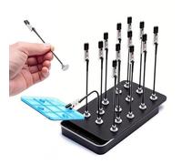 Kit de support de peinture professionnel, 15 pinces crocodiles magnétiques pliables et boîte de rangement, pinces métalliques flexibles avec embouts en caoutchouc, outils de modélisation pour