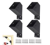Kit de support de pergola - Support d'angle en métal de 5 x 10 cm - Kit de 4 poteaux pour pergola, pour cour, jardin, terrasse, toit, abri de jardin