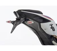 Kit de support de plaque d’immatriculation PROTECH avec réflecteur et lumière de plaque en acier inoxydable thermolaqué noir, noir