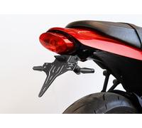 Kit de support de plaque d’immatriculation PROTECH avec réflecteur et lumière de plaque en acier inoxydable thermolaqué noir, noir