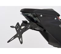 Kit de support de plaque d’immatriculation PROTECH comprenant un réflecteur et une plaque légère en acier inoxydable / noir d’aluminium enduit de poudre, noir