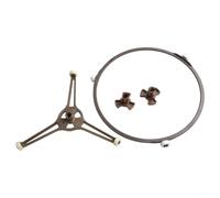 Kit de support de plateau tournant pour micro-ondes avec anneau en plastique et coupleur de rechange pour une rotation fluide - Compatible avec support rond de 17,8 cm et triangle de 16 cm