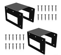 Kit de support de rangement robuste pour bûches de bois de chauffage, longueur réglable pour bois de 5,1 x 10,2 cm, support en fer robuste pour cheminée extérieure, jardin et porche, finition noire