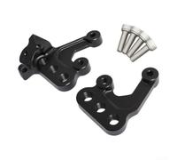 Kit de support de repose-pieds usiné CNC pour moto tout-terrain (noir) | Construction en alliage robuste, résistant aux chocs, empêche la flexion, idéal pour un usage tout-terrain et une utilisation