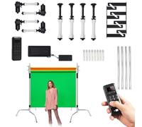 Kit de Support de Rouleau d'arrière-Plan motorisé for Photographie, 2/3/4/6 Rouleaux for Sol et Plafond, avec télécommande, Charge maximale de 20 kg, for Studio Photo(4 Rollers)
