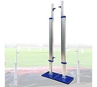 Kit de support de saut en hauteur en métal, plage de hauteur réglable de 30 à 230 cm, aluminium, base enroulable stable, paire légère avec marquages précis for les sports scolaires, l'entraînement