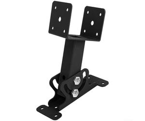 Kit de support de toit en acier revêtu de poudre noire pour pergola sur toit plat ou incliné avec système de fixation sécurisé