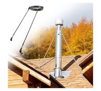 Kit De Support De Toit Étendu En Acier Inoxydable Robuste, Réglable For Tuyau De Poêle De 3 À 10 Pouces De Diamètre, Vent Et Neige For Tuyau De Cheminée(5 1/2 inch(140mm) Dia)
