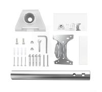 Kit de support de toit pour adaptateur de tube droit/courbé, support de poteau en acier inoxydable et en plastique avec coussinets, installation à vis (tuyau droit)