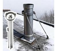 Kit de support de tuyau de cheminée en acier inoxydable pour conduit de cheminée à bois, stabilisateur de tuyau pour poêle à bois de 140 mm, vis incluses