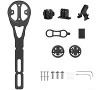 Kit de support de vélo stable en alliage d'aluminium pour Garmin et Bryton, options de montage sur guidon et éclairage avec sangles en caoutchouc pour une fixation sûre (droit)