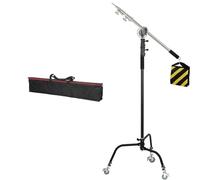 Kit de Support en Acier Inoxydable C Stand for éclairage avec Sac de lestage, Accessoires de Studio Photo, Tige d'extension, Bras de 2,49 m de Long, Perche transversale(Color 5)