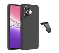 Kit De Support Magnétique Pour Voiture L Safe Driving + Coque En Silicone Liquide PHONECARE Pour Oppo A5 Pro 5G - Noir
