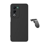 Kit De Support Magnétique Pour Voiture L Safe Driving + Coque En Silicone Liquide PHONECARE Pour Oppo A5 4G - Noir