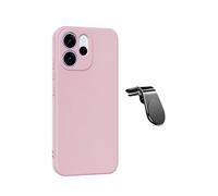 Kit De Support Magnétique Pour Voiture L Safe Driving + Coque En Silicone Liquide PHONECARE Pour Oppo Reno15 FS - Rose
