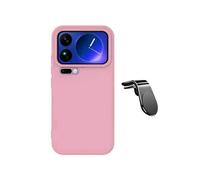 Kit De Support Magnétique Pour Voiture L Safe Driving + Coque En Silicone Liquide PHONECARE Pour Xiaomi 17 Pro Max 5G - Rose