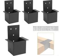Kit de support mural pour pergola, connecteur de colonne en acier galvanisé avec vis, convient pour les structures de pavillon en bois d'extérieur (1 pièce)