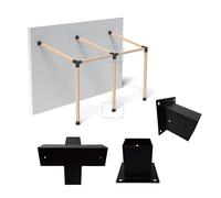 Kit de Support pour pergola 4x4, Comprenant 1 Base Murale, 1 4 Voies 105° et 1 Base, 1 kit de Montage Mural pour Toit incliné à 15° pour Extension, pour installations d'ombrage fixées aux Murs ou aux