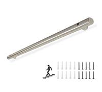 Kit de supports de main courante d'escalier 30 à 600 cm, pour extérieur et intérieur, barre d'appui antidérapante, tuyau en acier inoxydable, rampes d'escalier à montage mural, support de sécurité