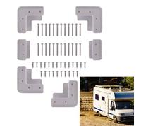 Kit de supports de montage pour panneau solaire ABS avec vis pour camping-car et bateaux Installation sans perçage à base de colle avec déflecteur d'air