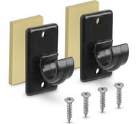 Kit de supports de rechange pour barres de cafétéria Noir-2,5 cm (pack de 6)