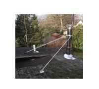Kit de supports de toit en acier inoxydable résistant aux intempéries - Support étendu for poêles-cheminées et conduits d'aération | Cabane en rondins/Chaufferie/Entrepôt(33.3cm)