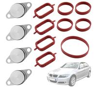 Kit de Suppression Clapets D'admission (22 mm) Compatible avec BMW E87 E46 E90 E39 E60 E61 E65 E83 E53 - Evitez la Casse Moteur (lot de 4 clapets + 9 joints)