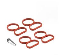 Kit de suppression de clapet collecteur d'admission moteur BMW N47 avec lot de 5 pièces : 4 joints en caoutchouc + 1 bouchon de fermeture en aluminium pour plateformes E81 à E83