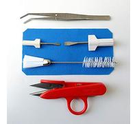 Kit de surjeteuse et surjeteuse pour machine à coudre Brosse, pince à épiler, coupe-tournevis