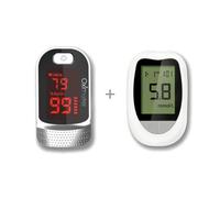 Kit de surveillance de la glycémie portable à pince pour le doigt, pour la maison et les voyages - Dispositif intelligent de test de g