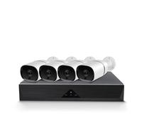 Kit de surveillance IVG-G4 x4, caméras de sécurité 4MP avec fonctions intelligentes, vision nocturne, détection de visages, H.265+, stockage local et à distance, Wi-Fi et Ethernet, résistant aux
