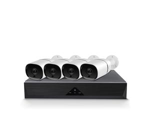 Kit de surveillance IVG-G4 x4, caméras de sécurité 4MP avec fonctions intelligentes, vision nocturne, détection de visages, H.265+, stockage local et à distance, Wi-Fi et Ethernet, résistant aux