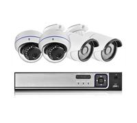 Kit de Surveillance vidéo P2P for Sports d'intérieur et d'extérieur, CCTV Hemisphere POE IP 4 canaux 5 MP POE NVR(2T,2 Bullet and 2 Dome)