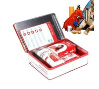 Kit de survie amusant à partager avec fournitures de rechange hilarantes avec sac poubelle lingette humide, sous-vêtements, badge, carte d'enregistrement pour homme, famille, adolescents, adultes