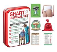 Kit de survie amusant Shart - Kit de survie pour gag, cadeau de petit ami pour homme, anniversaire, mari, adolescent, pot humour, Nouvel An, poisson d'avril et fête d'éléphant blanc