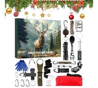 Kit De Survie Calendrier De L'avent 2025, 24 Jours Kit De Survie, Survies En Plein Air Calendrier De L'avent Pour Adultes, Pour La Chasse, Camping Et Outdoor