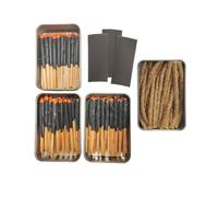 Kit De Survie Étanche - Démarreur Résistant Aux Intempéries, Livré Avec Un Allumage Supplémentaire, 20 Allumages Lin Naturel Immergés Dans La Cire(3 X Tin Matches+20 Wax Ropes)