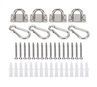 Kit de Suspension à crochets, matériel de Suspension robuste en acier inoxydable pour hamac balançoire de plafond de Yoga, utilisation intérieure et extérieure M5 4 ensemble