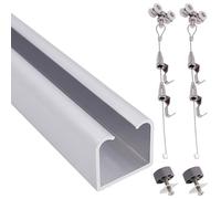 Kit de suspension de photos avec rail invisible pour galerie - Solution sans dommages aux ongles pour cadres muraux dans la décoration de maison et de musée